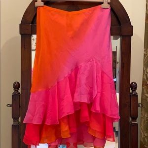 COPY - Lauren Ralph Lauren ombré ruffle silk skirt Sz 4